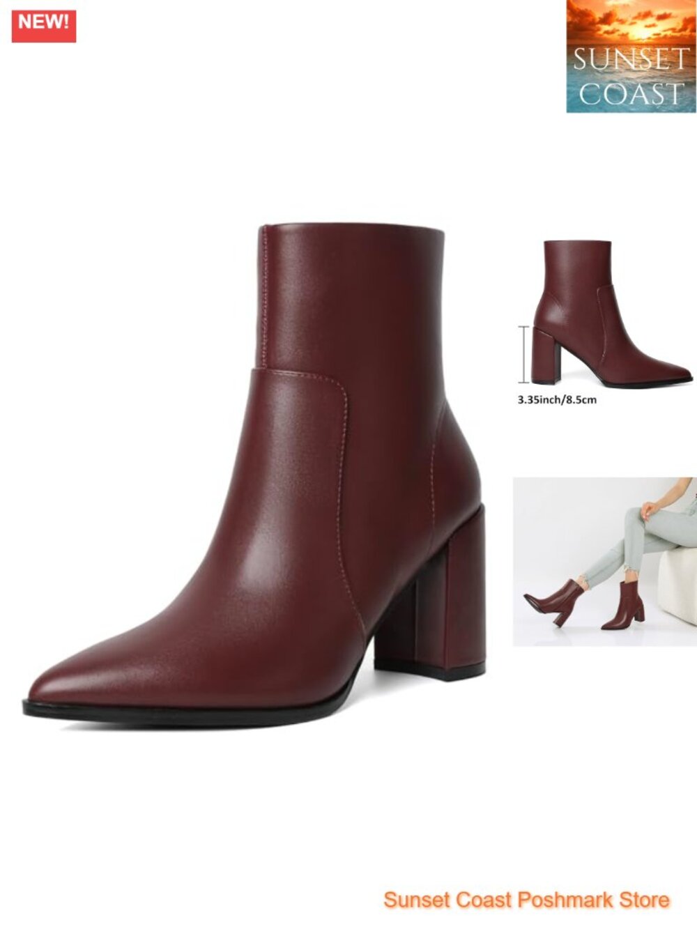 Women's Heeled Ankle Booties Round Toe Lace Up Faux Suede Platform Boots